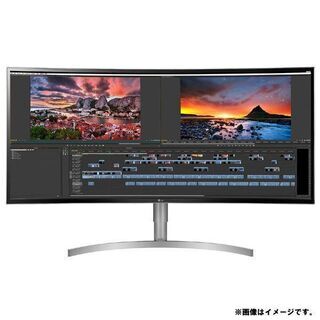 【取引決定】LGウルトラワイド曲面モニター(3840×1600)38WK95C-W [37.5型 HDR対応曲面型21：9 HDR10/USB-C/内蔵ステレオスピーカーの画像