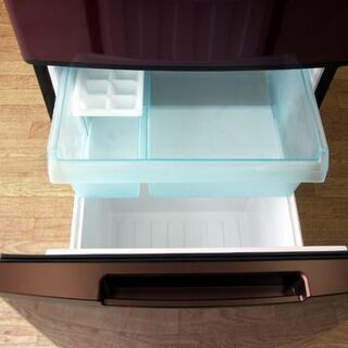 2ドア冷蔵庫 123L 2018年製 UR-F123K ユーイング 右開き ざくろレッド