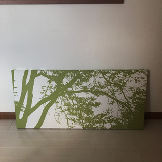 marimekko グリーン　ファブリックパネル