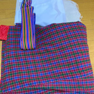 ブータン民族衣装(gho) カムニ、テュゴ、帯セットの画像