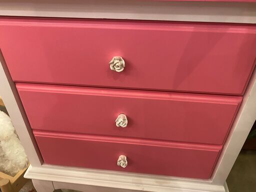 チェスト キャビネット 収納家具 収納 ピンク 展示品 中古品