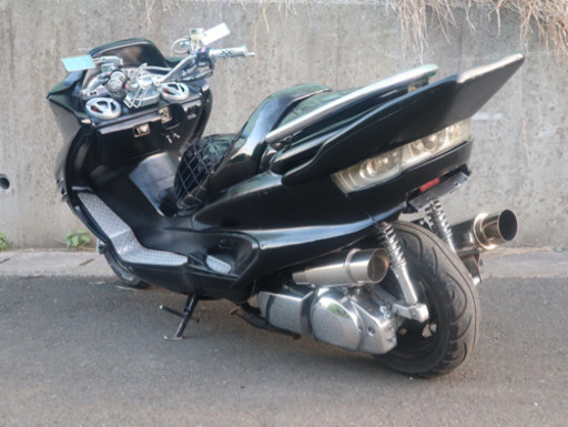【YAMAHA マジェスティ】ブラックカスタム スピーカー新品 LEDパープル
