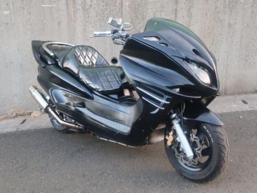【YAMAHA マジェスティ】ブラックカスタム スピーカー新品 LEDパープル