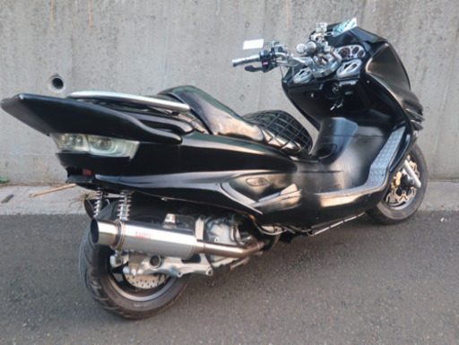 【YAMAHA マジェスティ】ブラックカスタム スピーカー新品 LEDパープル