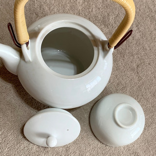 【お値下げ】お茶セット 急須セット 急須 湯のみ 白 ホワイト 陶器の画像