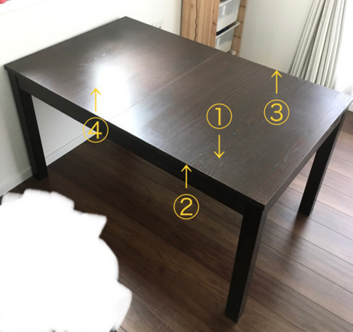 【テーブル・椅子共に決定しました】IKEA 伸長式テーブル