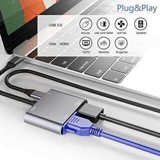 USB Type c HDMI VGA 4-in-1 変換アダプタ  の画像