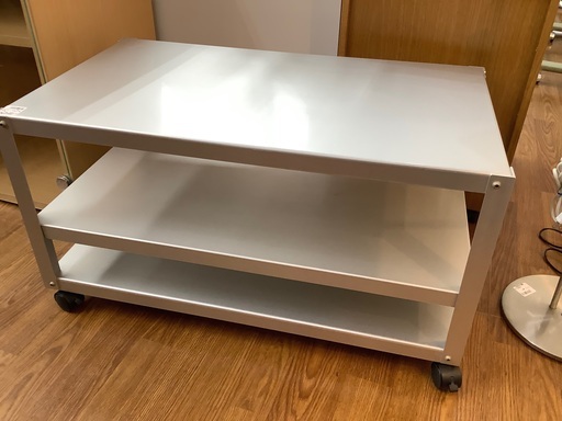 アルミローテーブルワゴン　無印良品　シルバー　天板傷有り　アルミ製　【トレファク南浦和】