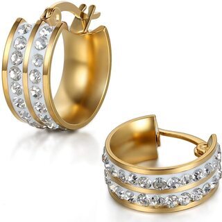 【新品】【2色から選択】【日本全国郵送相談可】ジュエリー ファッション アクセサリー 2個 メンズ ピアス, イヤリング, イヤーカフ フープピアス, ジルコニア ダイヤ, おもしろ, ステンレスの画像