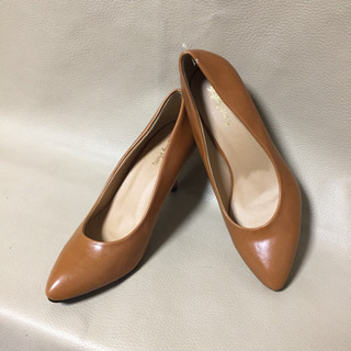 【新品】プレーンパンプス ブラウン 23.5㎝の画像