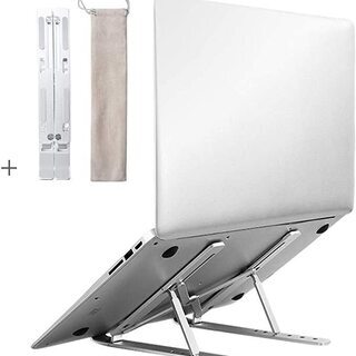 ノートパソコン スタンド PCスタンド 折りたたみ式 収納ポーチ...