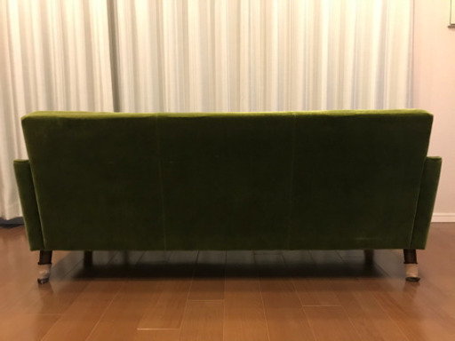 カリモク60 ロビーチェア　3シーター　モケットグリーン
