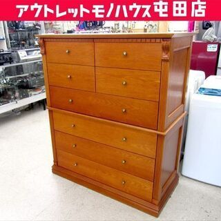 6段タンス W117×D54×H135cm 茶色 ☆札幌市 北区 屯田 6段タンス W117×D54×H135cm 茶色 ☆札幌市 北区 屯田