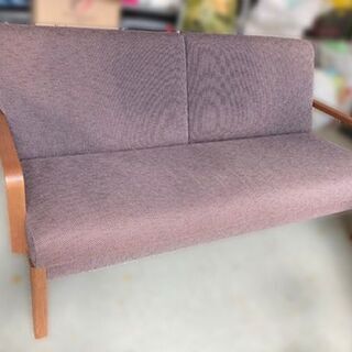 【良品】karimoku カリモク ２人掛けソファ ラブソファ ...