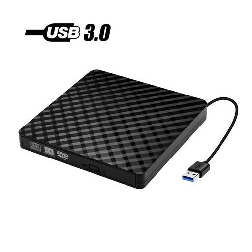 【新品】外付けDVDプレイヤー USB3.0 ポータブル 超薄 CDプレイヤー 外付けHDD ハードドライブ CD/DVD ROM CD-R/RW DVDR DVDRW