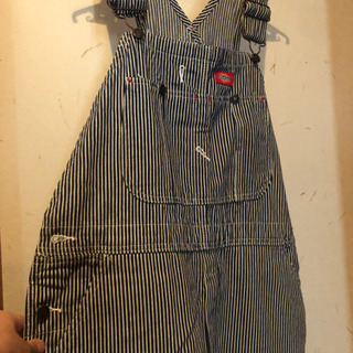 Dickies オーバーオール　サロペット　ヒッコリーの画像