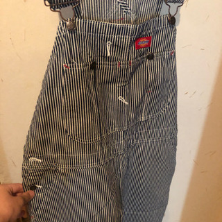 Dickies オーバーオール　サロペット　ヒッコリーの画像