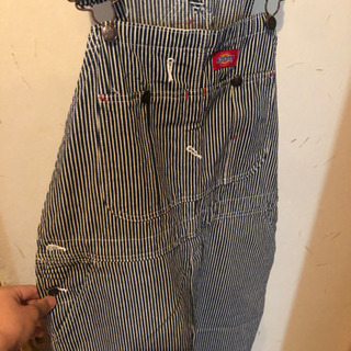 Dickies オーバーオール　サロペット　ヒッコリーの画像