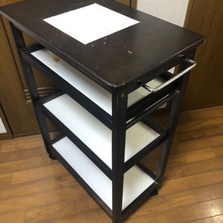 キッチン　収納棚　移動式の画像