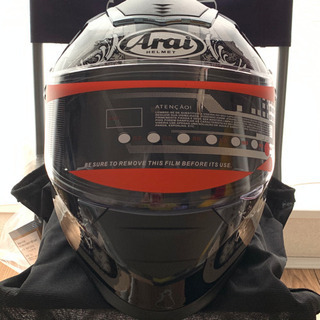 【新品】フルフェイスヘルメット　インナーバイザーあり　スカル　
