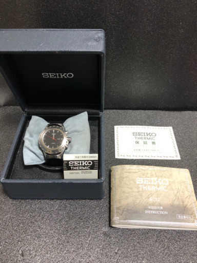 史上初の出品?! 極希少 体温電気変換式機構 新品 未使用品 デッドストック品 SEIKO セイコー THERMIC サーミック 6C12-0010 SBET001 付属品