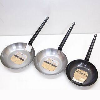 業務用 フライパン3点セット AKAO 鉄黒皮フライパン 30㎝...