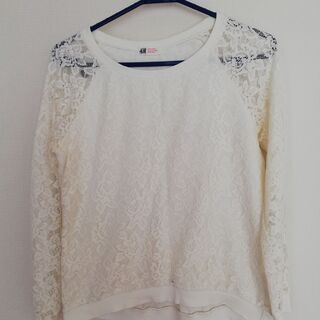 レースの袖のブラウス　【M/L】