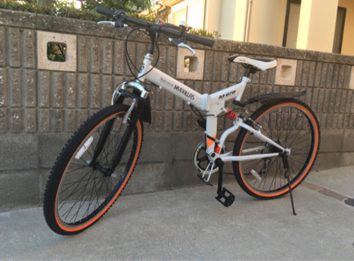 折りたたみ自転車 マウンテンバイク 26インチ 6段変速 Wサス 極上美品