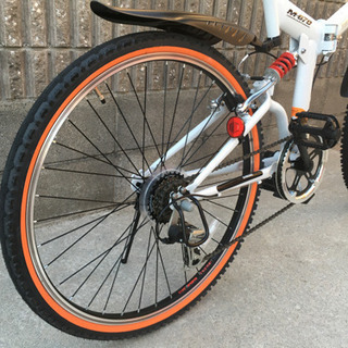折りたたみ自転車 マウンテンバイク 26インチ 6段変速 Wサス 極上美品の画像