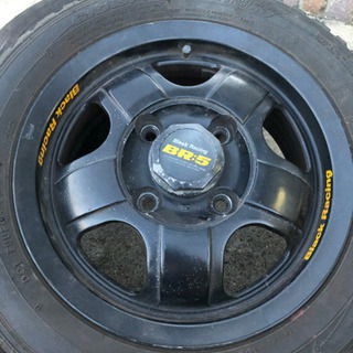 ブラックレーシング　BR5 アルミホイール　13インチ　5J+45 PCD114.3 4本　旧規格CR系など旧規格スズキ車などにの画像