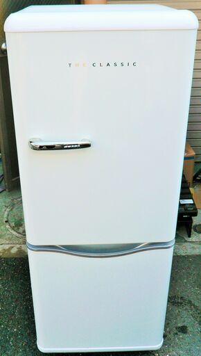☆DAEWOO 大宇電子 DR-C15AW 150L 2ドアレトロ風スタイル冷凍冷蔵庫◆2017年製・お洒落なレトロデザイン