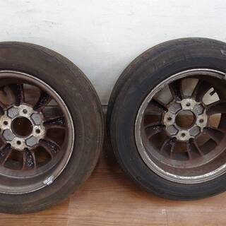ワタナベ  Aタイプ  エンケイ  114.3-4H  185-60-14 2本 AE86 旧車　タイヤホイールセットの画像