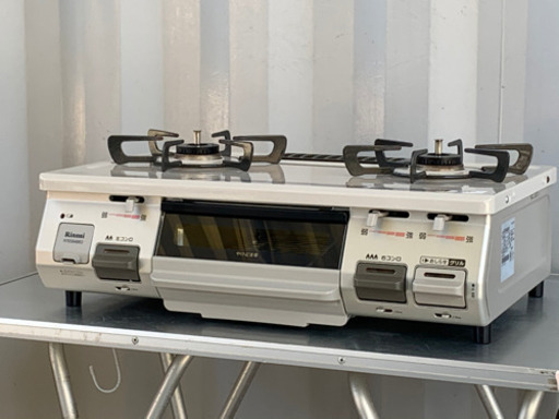 格安で！リンナイ 都市ガスコンロ◇2018年製◇ガステーブル◇RTE594BE2R★