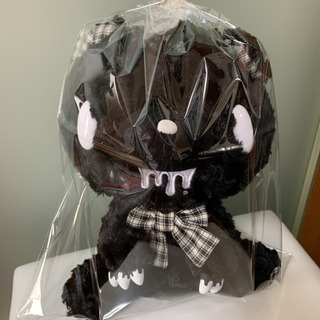 【飼い主が決まりました♡】非売品　チャックスGP テディグルーミーぬいぐるみ　モノチェックブラック　くま　クマのぬいぐるみの画像