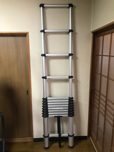 伸縮梯子　アルミ製　3.8m 美品　コンパクト