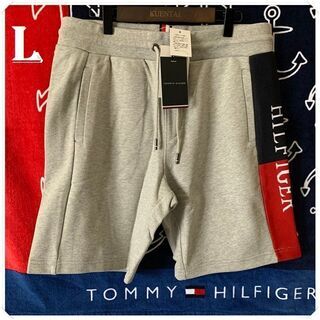 スウェットショーツ　ハーフパンツ　グレーL　TOMMY HILF...