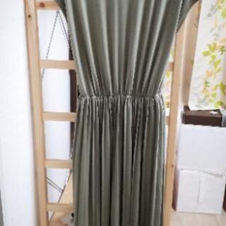 プリーツワンピース★ロペピクニック★サイズ38★カーキ★ウエスト...