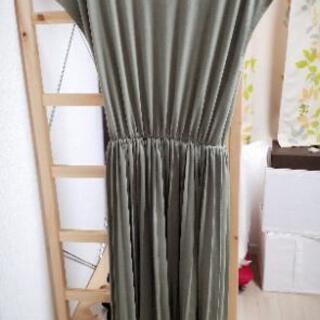 プリーツワンピース★ロペピクニック★サイズ38★カーキ★ウエスト切替で脚長効果★美品★レディースの画像