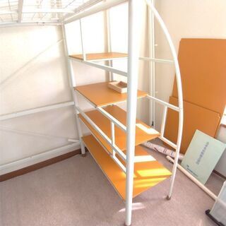 【階段&デスク付き】ロフトベッドの画像