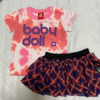 ベビードールTシャツ&カバーパンツ　80サイズの画像