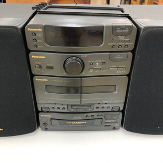 無料！ジャンク品☆動作未確認☆Panasonic☆WカセットCDコンポ　1997年製の画像