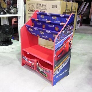 子供用 ブックラック 幅50cm カーズ ディズニー 本棚 収納棚 マガジンラック 絵本 ブックスタンド Cars Disney 赤 レッド 札幌市東区 新道東店の画像