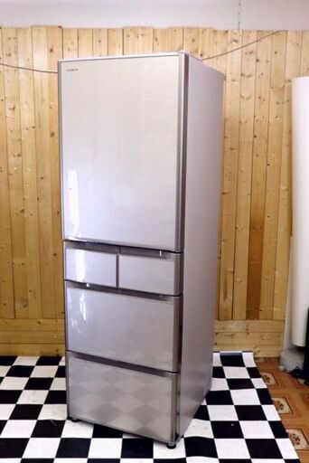 冷蔵庫　HITACHI R-S4200F 2015年製　415L クリスタルシャンパン　５ドア　真空チルド　Sシリーズ　キッチン