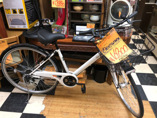 購入1か月未満美品！27インチ自転車　変速切り替え付き！