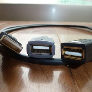 USB延長コード　＆　USB → PS2 変換アダプタの画像