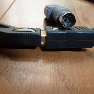 USB延長コード　＆　USB → PS2 変換アダプタの画像