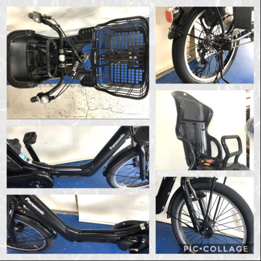 パナソニック　ギュットアニーズ　20インチ 3人乗り 8.9ah 黒　電動自転車　電動アシスト