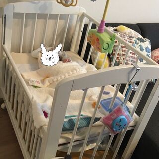 【お相手決まりました】KATOJI ミニベビーベッド（白）の画像