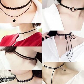 【新品】【20点セット】 チョーカー リボン作り 花のレース 伸縮タイプ ペンダント付きの画像