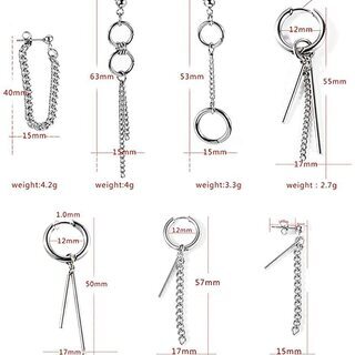 【新品】【10個セットA】 ピアス 片耳用 メンズ レディース 男女兼 収納袋付きの画像